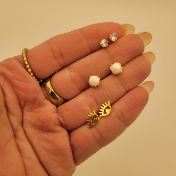 Set of 3 pairs of earrings - Picture 2 of 6